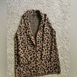 J. Crew Leopard open Front Sophie Blazer